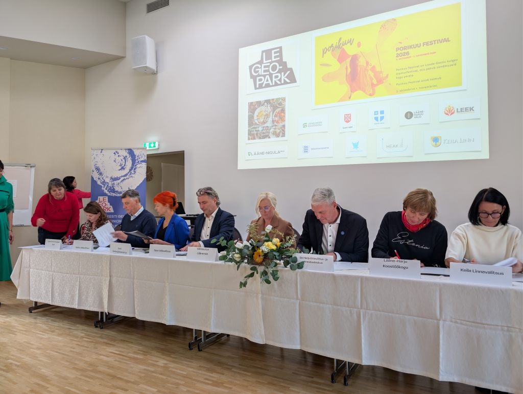 Loode-Eesti geoapargi arendamise koostöö kokkuleppe allkirjastamine 30.09.2026