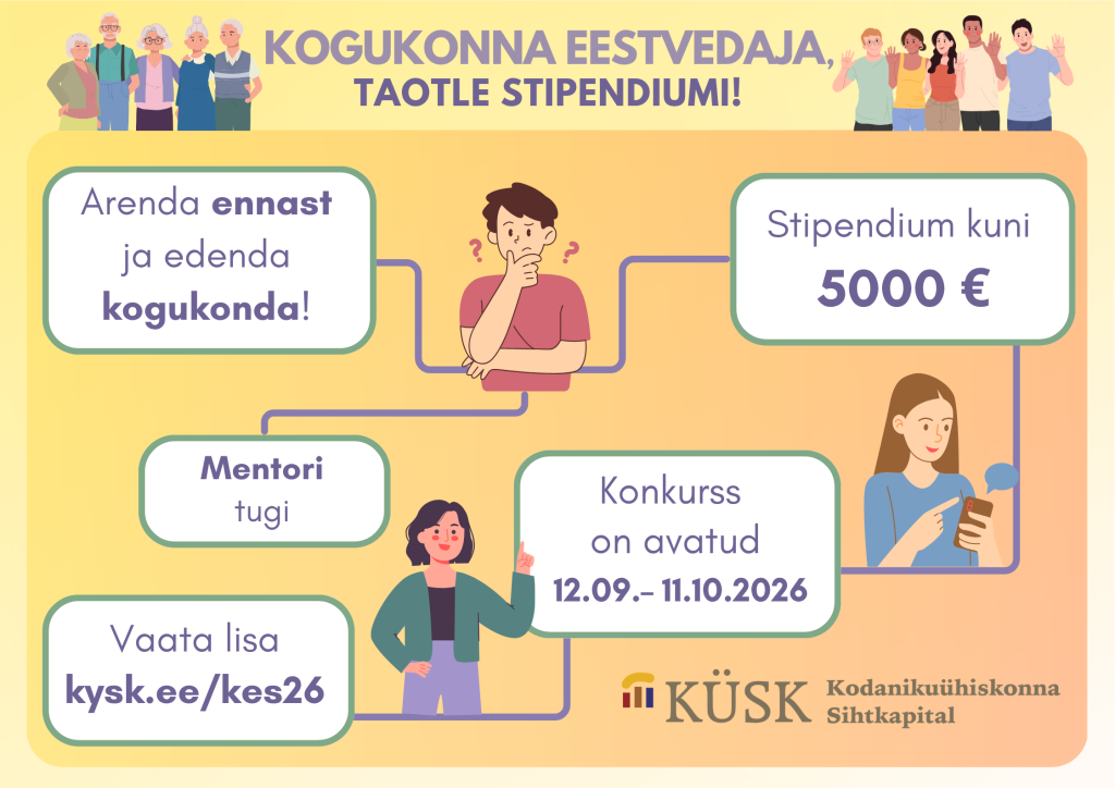 Kogukonna eestvedaja stipendium KÜSK 2026