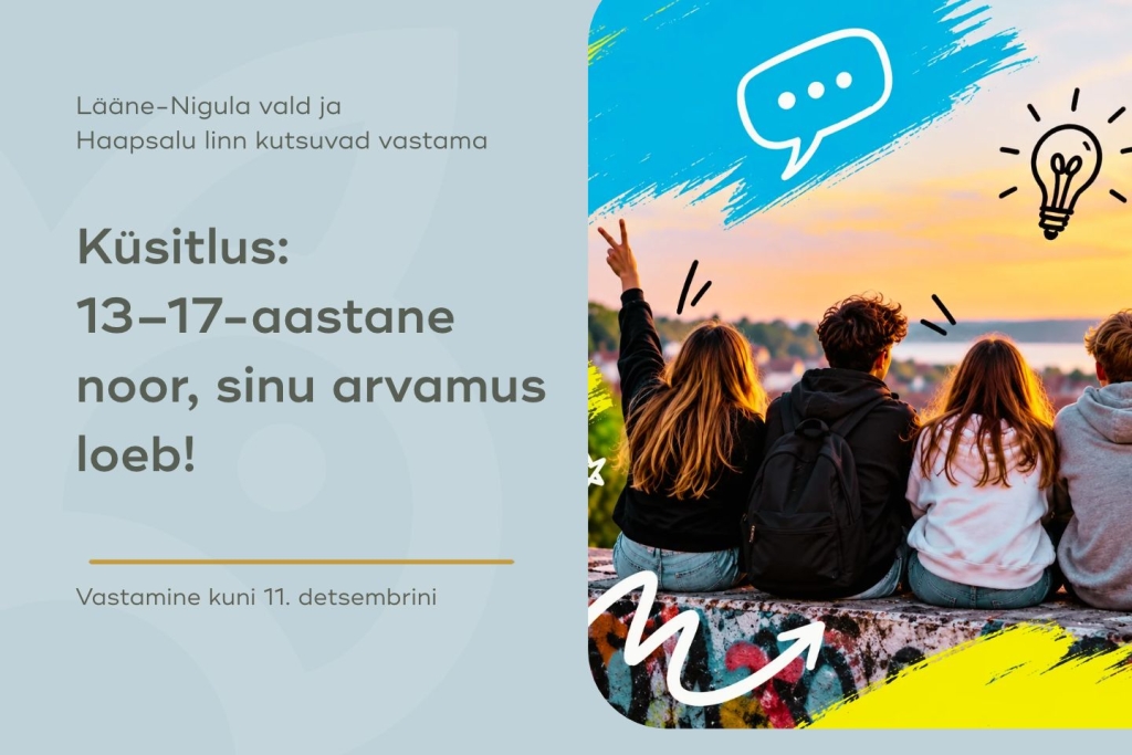 Küsitlus 13–17-aastane noor, sinu arvamus loeb!