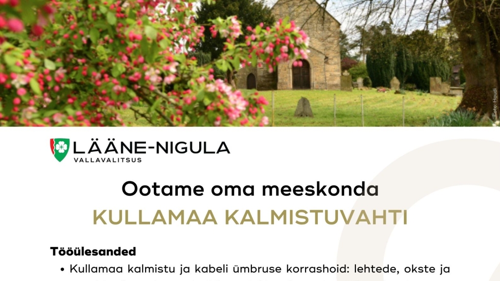 Kalmistutöötaja töökuulutus